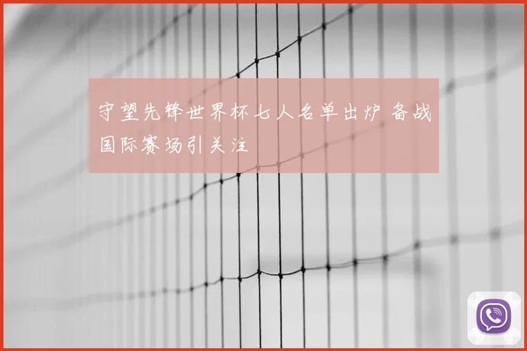 守望先锋世界杯七人名单出炉 备战国际赛场引关注